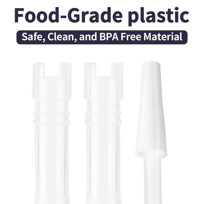 crayBG Straw Adapter Kit for Yeti 1 Gallon Water Jug, Straw for Yeti Gallon Water Jug, 5-Pack of Reusable BPA Free Straws, Includes Cleaning Brush, Food-Grade Plastic - Image 3