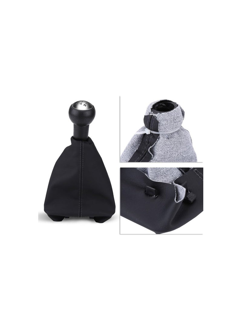 GGOOT Gearstick Knob Gaiter, 5 Speed Gear Shift Knob, Universal Shifter Knobs Ball Shape Stick Shift Knob Replacement with Boot Gearstick Gaiter Boot Kit for PEUGEOT 307 308 607 608 CITROEN C3 C5 - Image 5