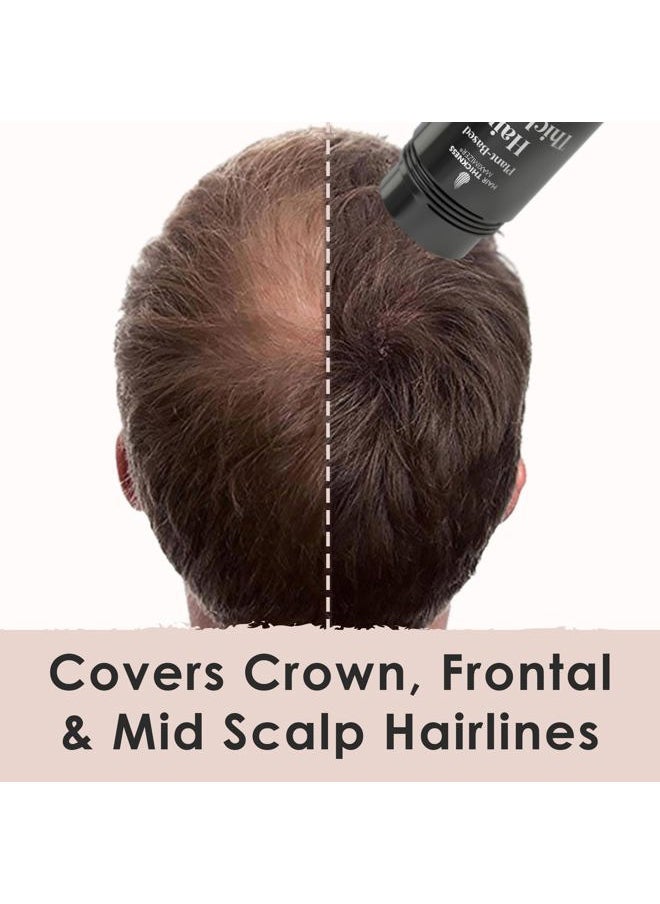 HAIR THICKNESS MAXIMIZER - Hair Fibers for Thinning Hair For Women, Men. Plant-Based Formula for Instant Hairline & Bald Spot Coverage. Non-Itchy, Easy to Wash Out (Grey) - Image 1