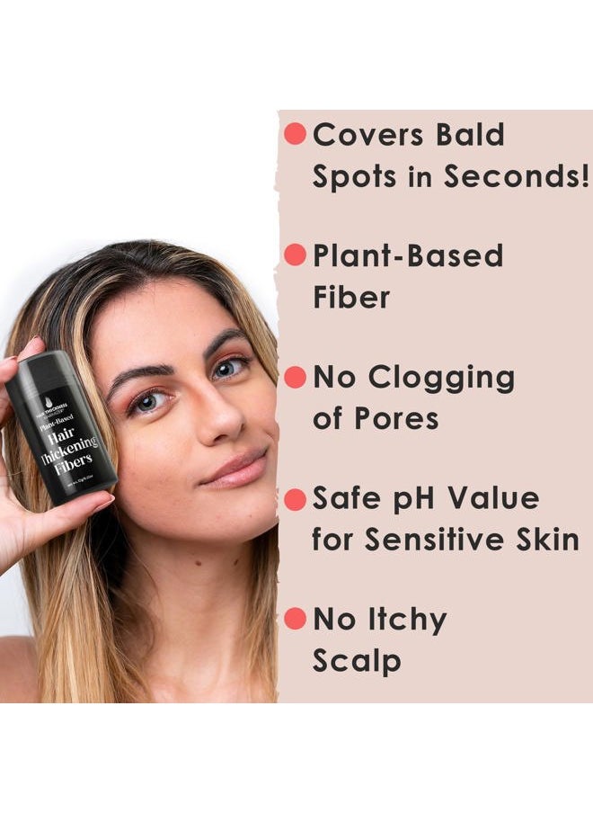HAIR THICKNESS MAXIMIZER - Hair Fibers for Thinning Hair For Women, Men. Plant-Based Formula for Instant Hairline & Bald Spot Coverage. Non-Itchy, Easy to Wash Out (Grey) - Image 1