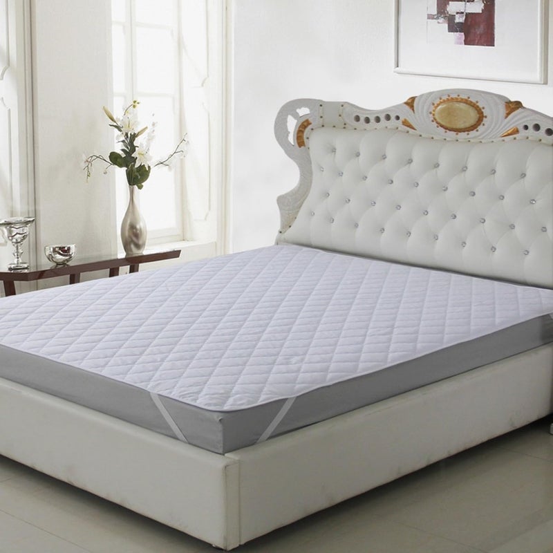 Sanjeev Textiles Quilted Dustproof Mattress Protector King Size White 72 X 78 - Image 1