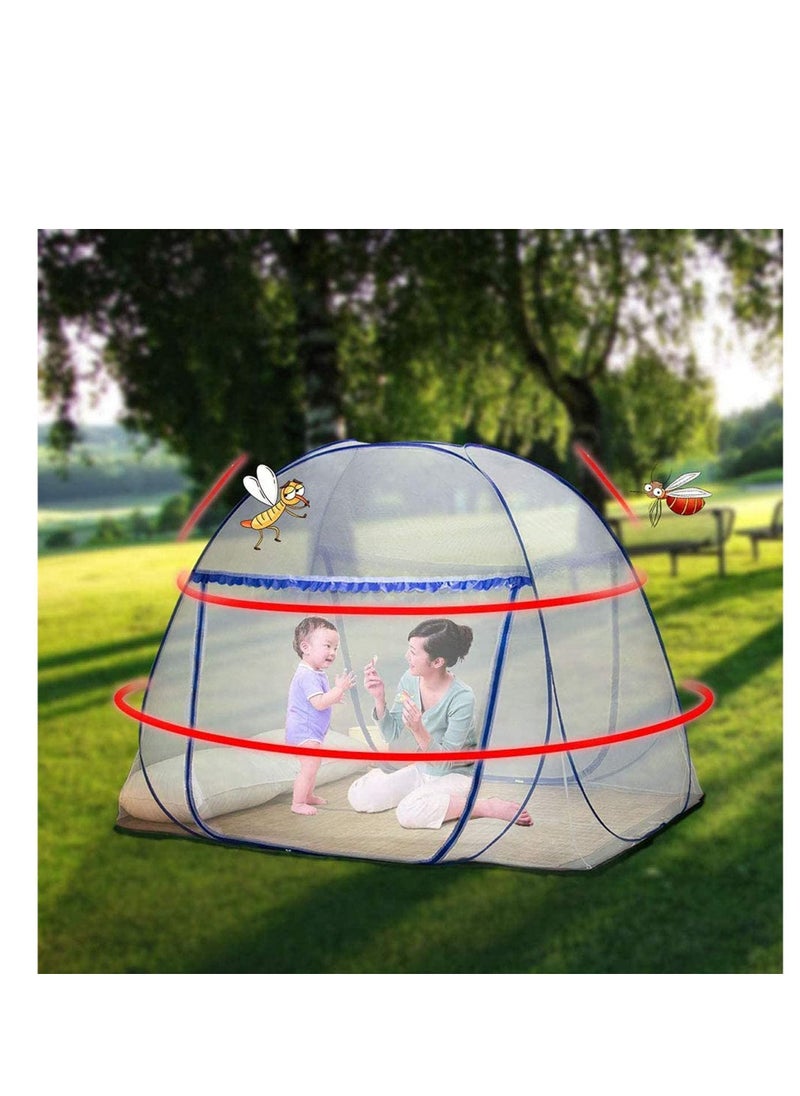 Y&D Mosquito Nets 180 * 200 150cm Portable Tent Travel Double Door Zipper Bed Net Easy Installation Fine mesh for Bedroom Outdoor Camping No Hooks Chemicals  - Image 3