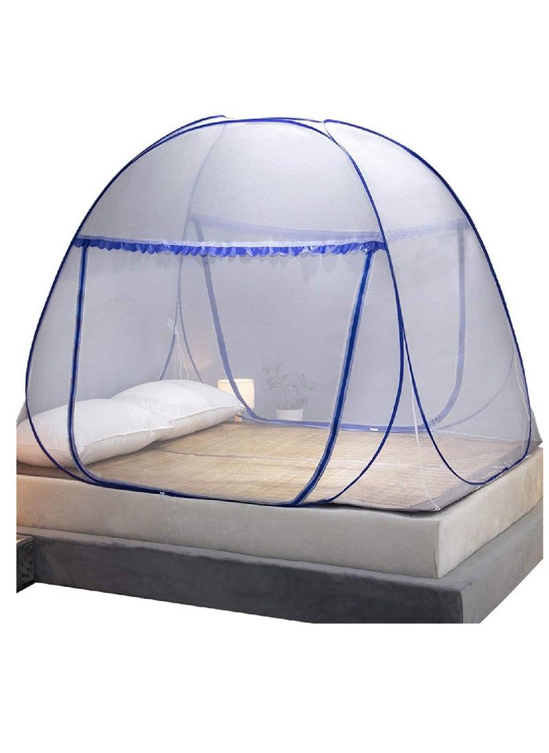 Y&D Mosquito Nets 180 * 200 150cm Portable Tent Travel Double Door Zipper Bed Net Easy Installation Fine mesh for Bedroom Outdoor Camping No Hooks Chemicals  - Image 1