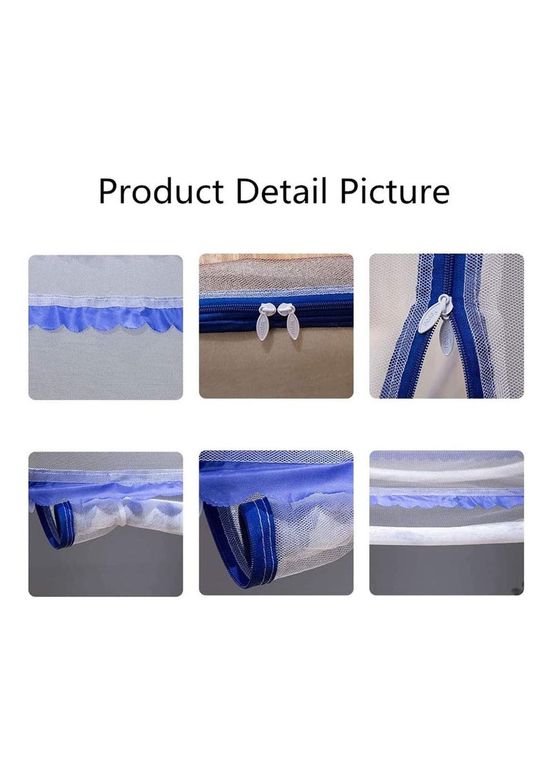 Y&D Mosquito Nets 180 * 200 150cm Portable Tent Travel Double Door Zipper Bed Net Easy Installation Fine mesh for Bedroom Outdoor Camping No Hooks Chemicals  - Image 5
