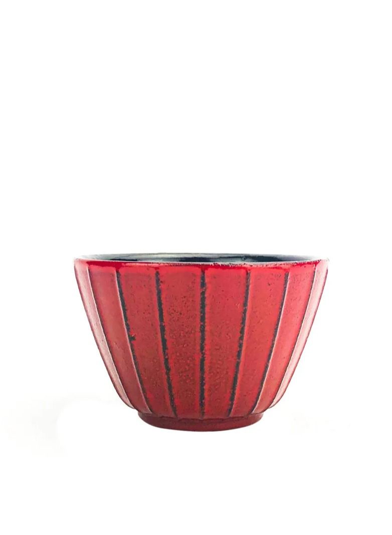 Tealand Durable Enameled  Coated Cast Iron Tea Cup For Homes or Restaurants 0.1L Red - Image 1