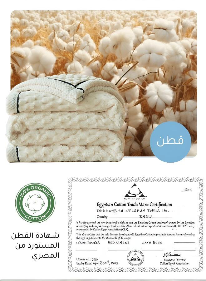 Luxury Reversible Blanket, Double-Sided Fleece Blanket, Bed Throw, Sofa Fleece Blanket, Ultra-Soft Plush Blanket suitable for sofas and beds, creating cosy relaxation and ultimate home warmth, Apricot - Image 3