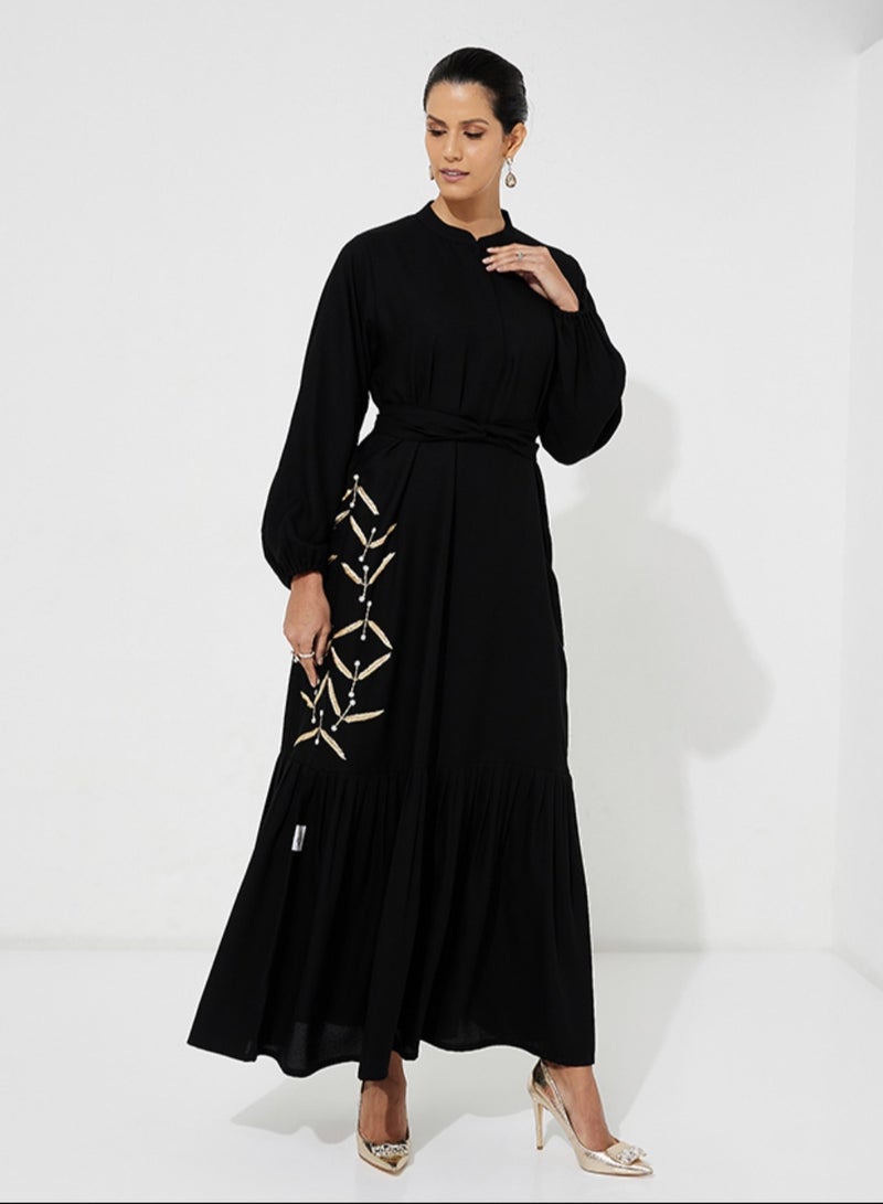 Rosette Abaya Black knit dress  - Image 1