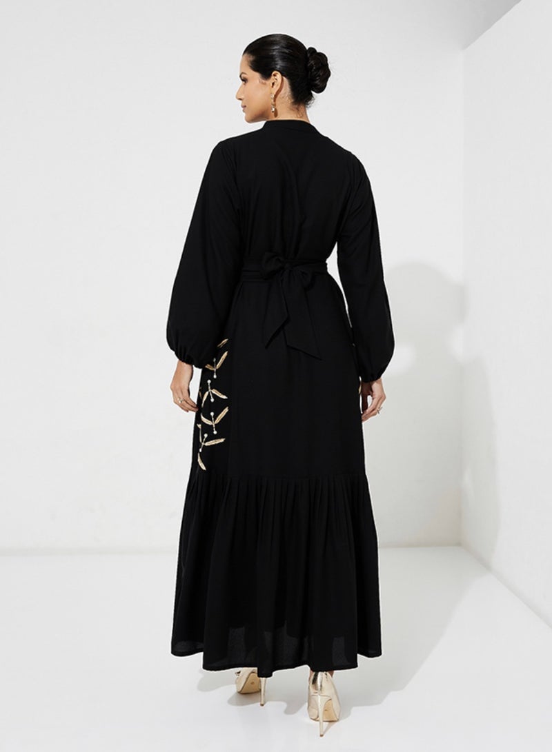 Rosette Abaya Black knit dress  - Image 3