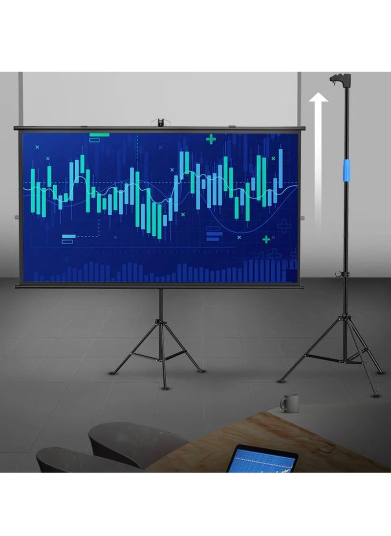 Generic 150” Portable Foldable Projector Screen with Stand, Fabric Outdoor Projection Movie Screen, HD, 4K, Home Theater, Gaming, TV, and Video Projector Screen for Indoor and Outdoor Use  - Image 4