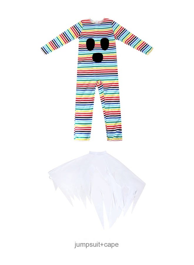 Halloween olorful striped little monster Performance Costumes - Let Children Fully Enjoy The Fun Of Mischief - Image 2