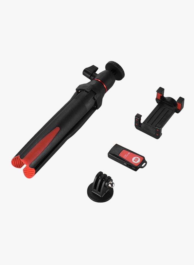 NIBEMINENT Handheld Mini Tripod Selfie Stick With Bluetooth Shutter For Smartphones/GoPro Black/Red  - Image 4