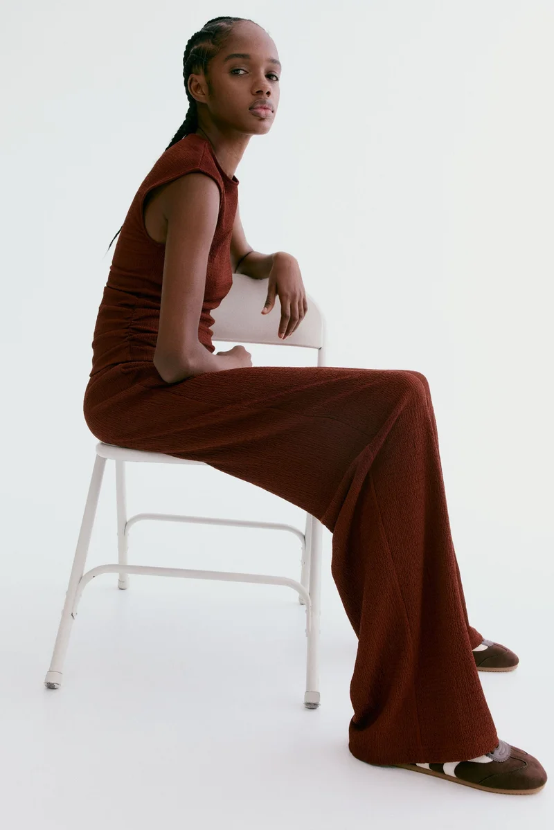 اتش اند ام بنطلون منقوش من الجيرسيه