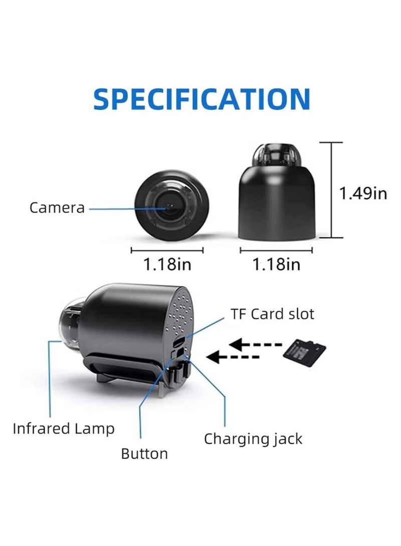 ELTRAZONE Mini WiFi Security Camera, 5G Wireless WiFi Camera, 1080P HD with Night Vision – Compact, High-Resolution, Motion Detection, Easy Setup, Camera Only  - Image 4