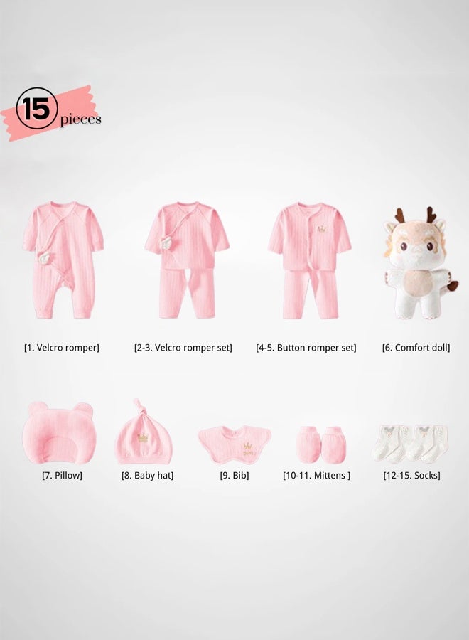 Hanayo 15 Pieces Baby Swaddle Wrap Ultra-Soft Newborn Sleeping Wraps for Infant Baby Shower Gift New Born Baby Gift for 0-3 Months Baby Girls and Boys(Pink) - Image 3