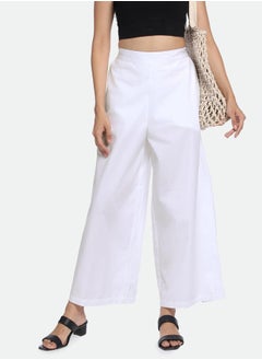 Dennis Lingo Relaxed Fit White Cotton Trousers – Elegant and Comfortable  - Image 3