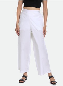 Dennis Lingo Relaxed Fit White Cotton Trousers – Elegant and Comfortable  - Image 2