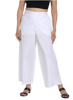 Dennis Lingo Relaxed Fit White Cotton Trousers – Elegant and Comfortable  - Image 5