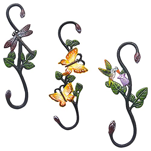 Kitwinney Heavy Duty S Hooks, Pack of 3 Large Plant Hangers Outdoor, Metal Decorative Plant Hooks for Hanging Garden Planters, Flower Baskets, Pots, Bird Feeders - Image 3