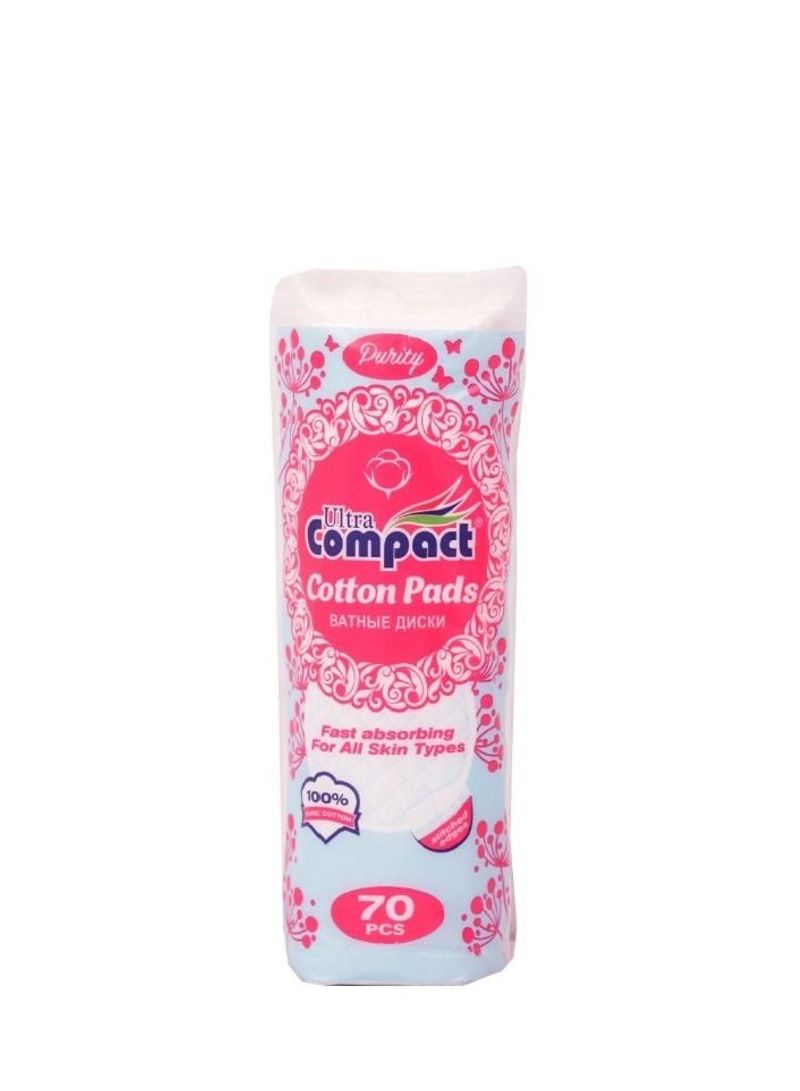 100% Cotton Pads, 70 Round Pads