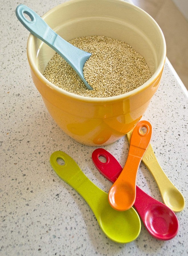 Architec ESPOONS6J EcoSmart Purelast, 5 Piece Set, 1/4, 1 t, 1/2 T, 1T, Measuring Spoons, Jewel Tones - Image 2
