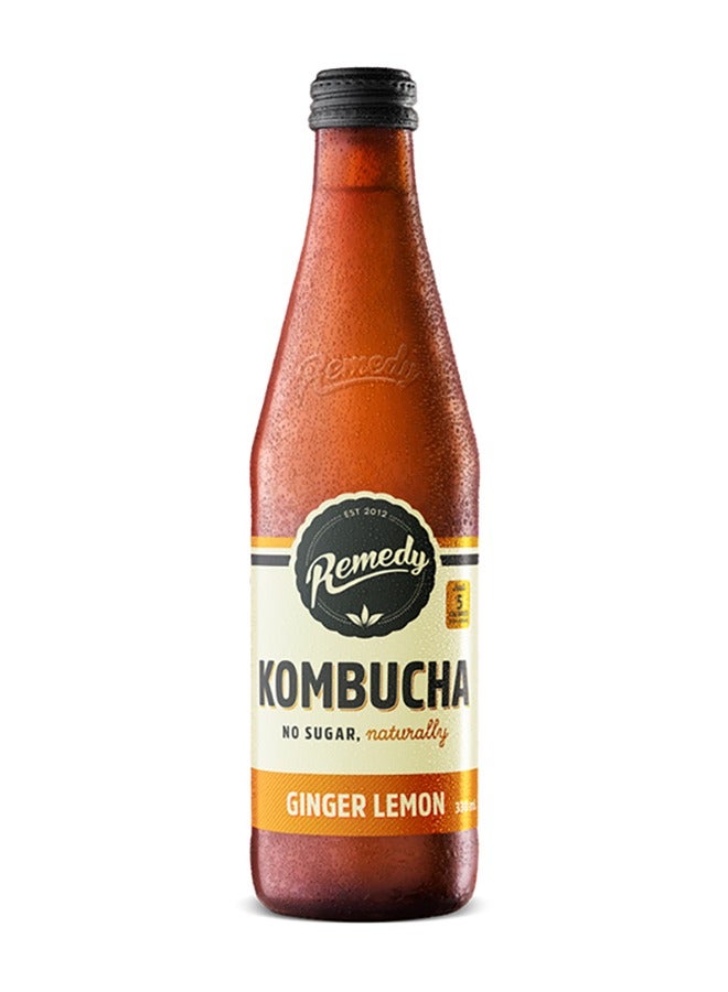 Remedy Kombucha Ginger And Lemon Drink 330ml - Image 1