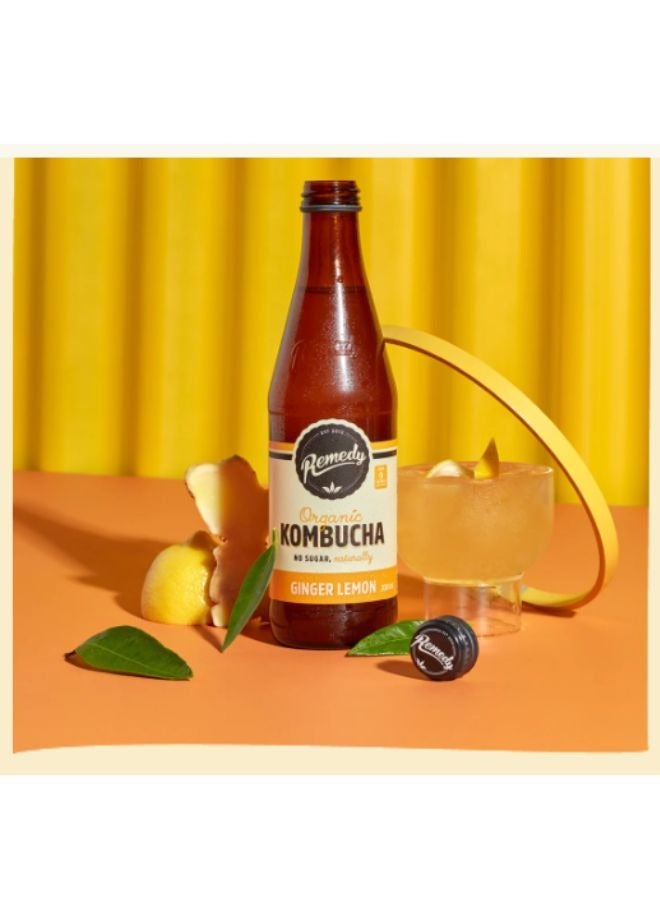 Remedy Kombucha Ginger And Lemon Drink 330ml - Image 2