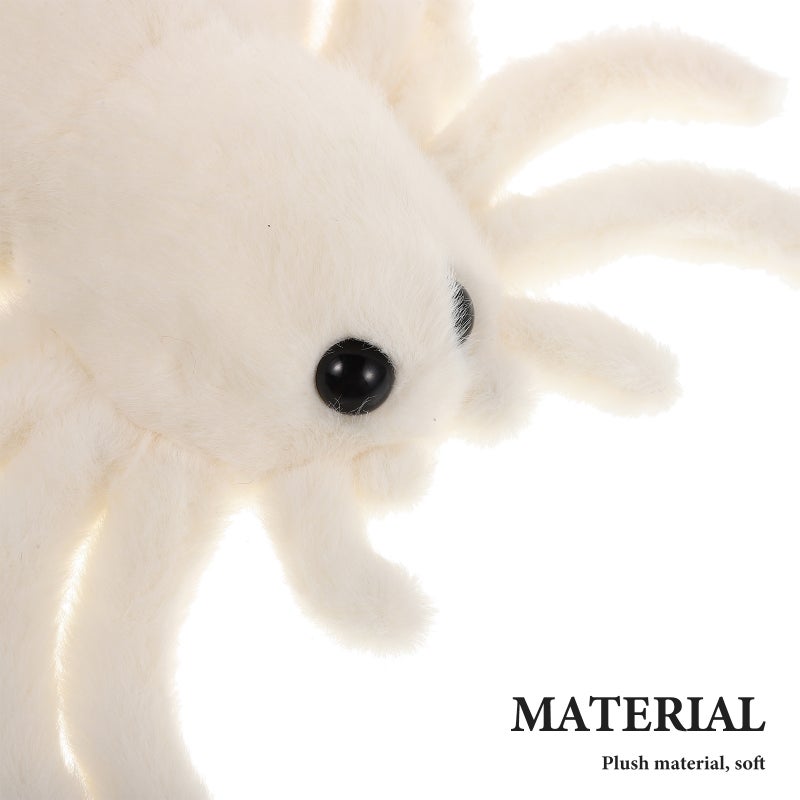 Cute Spider Plush toys Soft Stuffed Animal For Kids Halloween Party Decorations White For Pranks And Birthday Party Favors - Image 5