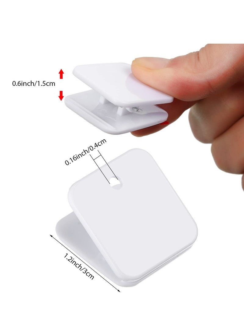 Excefore 12 Pack Self Adhesive Clips, Flag Clips, Tapestry Hangers Spring Clips, Wall Clips, Photo Clips, Poster Clips, Suitable for Home Office Decorations (White) - Image 2