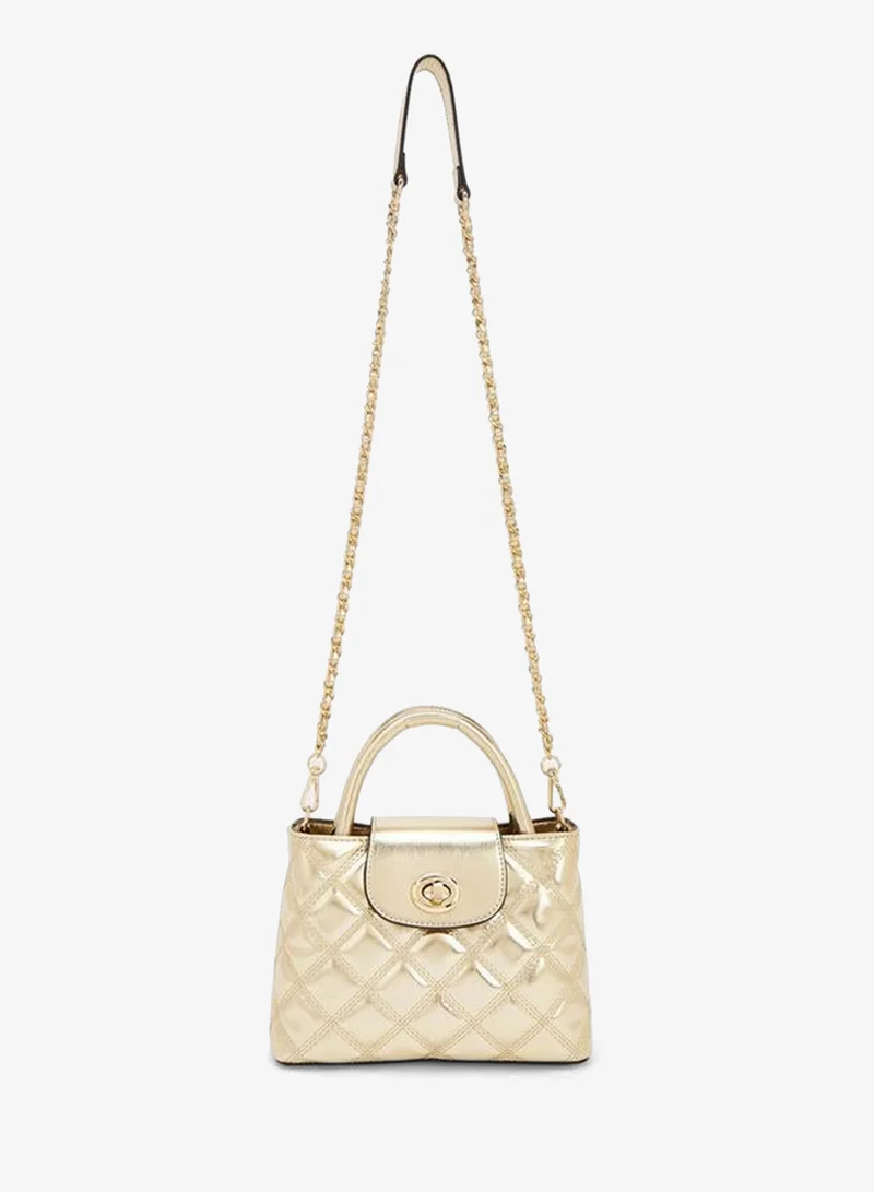 Celeste Quilted Crossbody Bag With Chain Strap