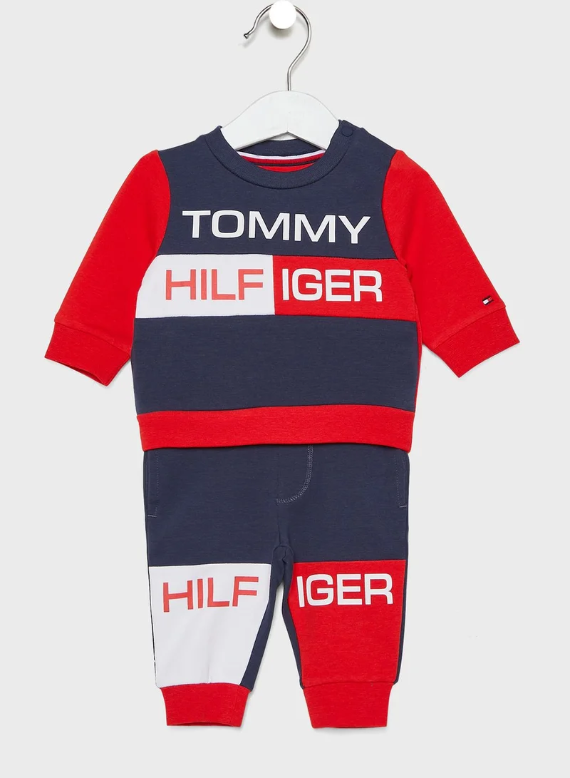 TOMMY HILFIGER Infant Color Block Tracksuit for Men Best Price Qatar