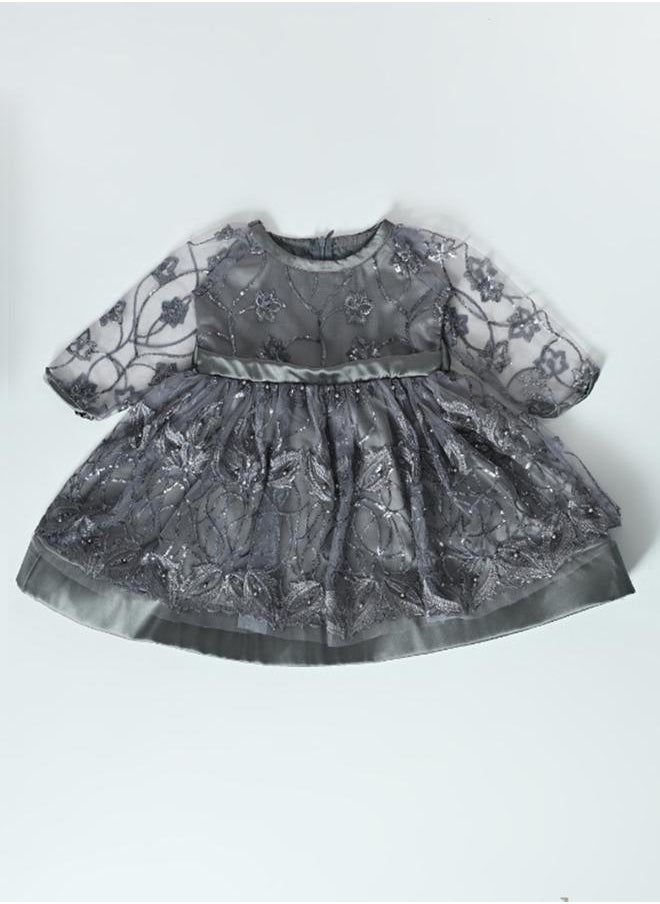 BELLA MODA Embellished Mesh Layer Dress by Styli  - Image 5