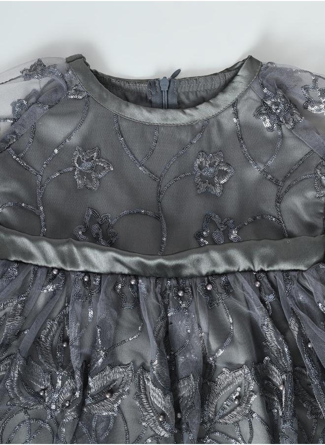 BELLA MODA Embellished Mesh Layer Dress by Styli  - Image 2