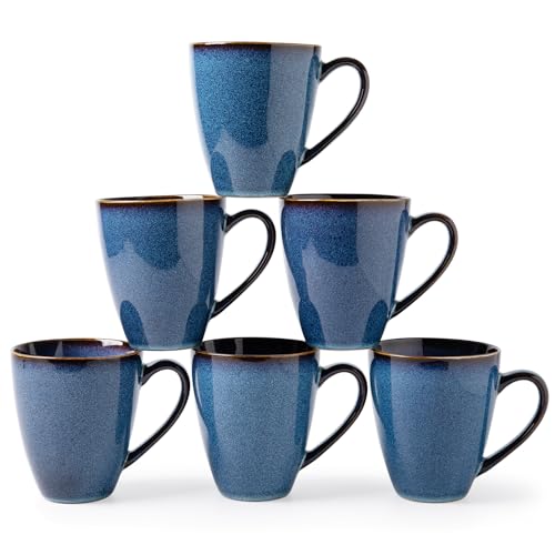 MONITO 17 OZ Coffee Mugs Set of 6, Large Ceramic Coffee Mugs?Modern Coffee Mugs Set with handle for - Image 2