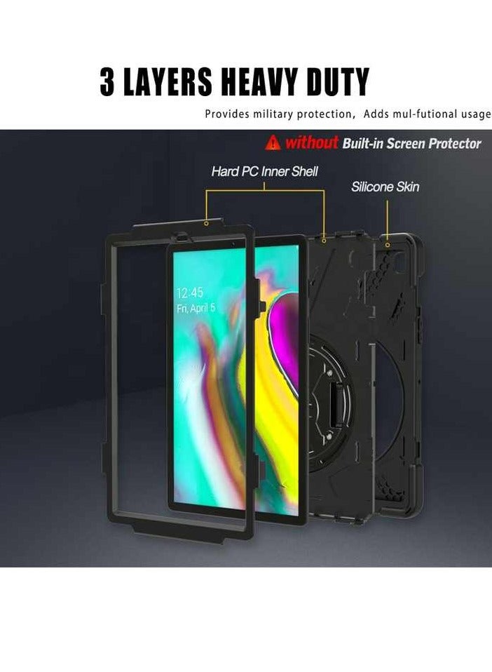 Compatible with Samsung Tab S5E 10.5Inch 2019 T720/T725 Shockproof case with 360 degree rotatable stand hand strap - Image 5