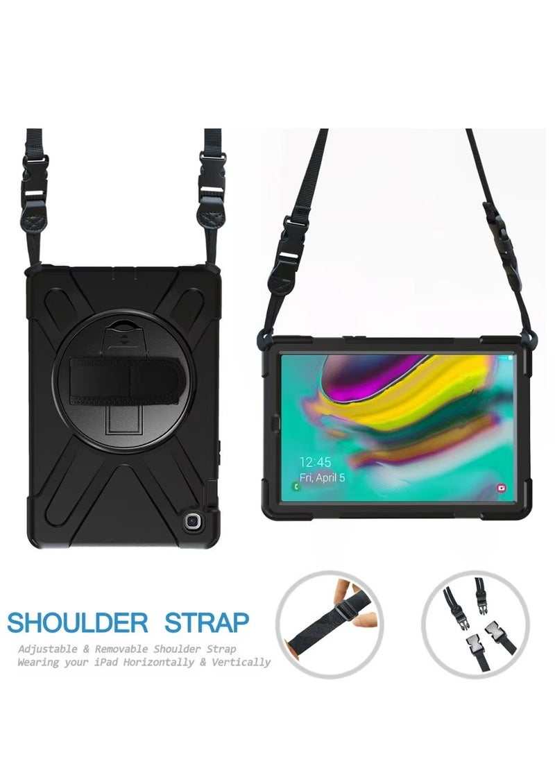 Compatible with Samsung Tab S5E 10.5Inch 2019 T720/T725 Shockproof case with 360 degree rotatable stand hand strap - Image 2