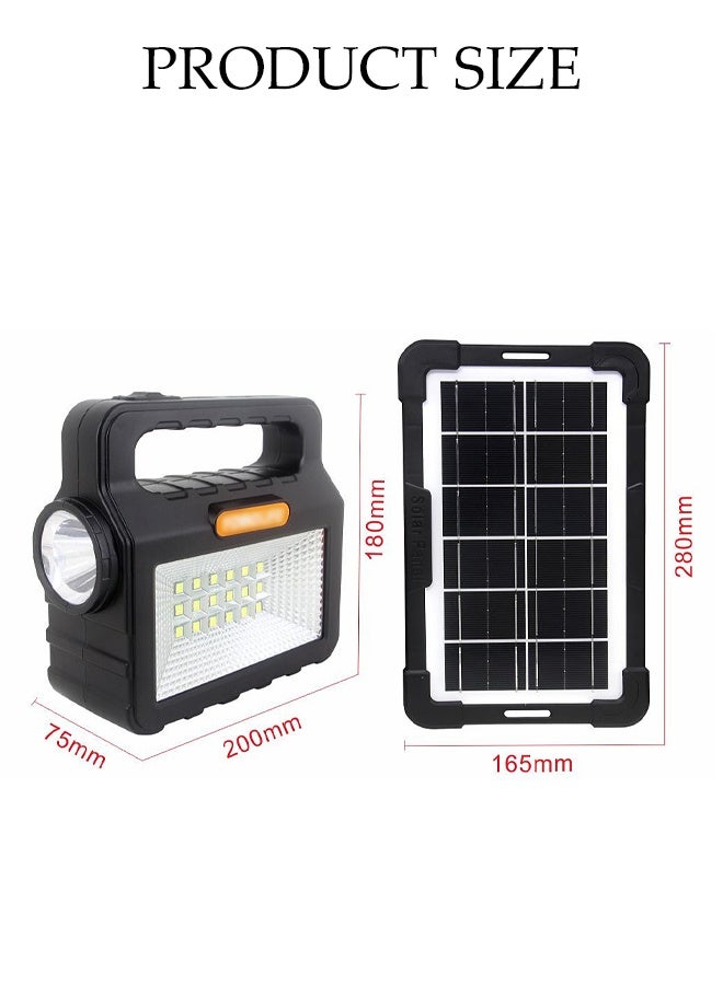 DUNISO Solar Power Lighting System With 3 LED bulbs And Solar Panel Bulbs,Multifunctional Outdoor Rechargeable Lighting System，Safe and Durable，Applicable to All Places - Image 2