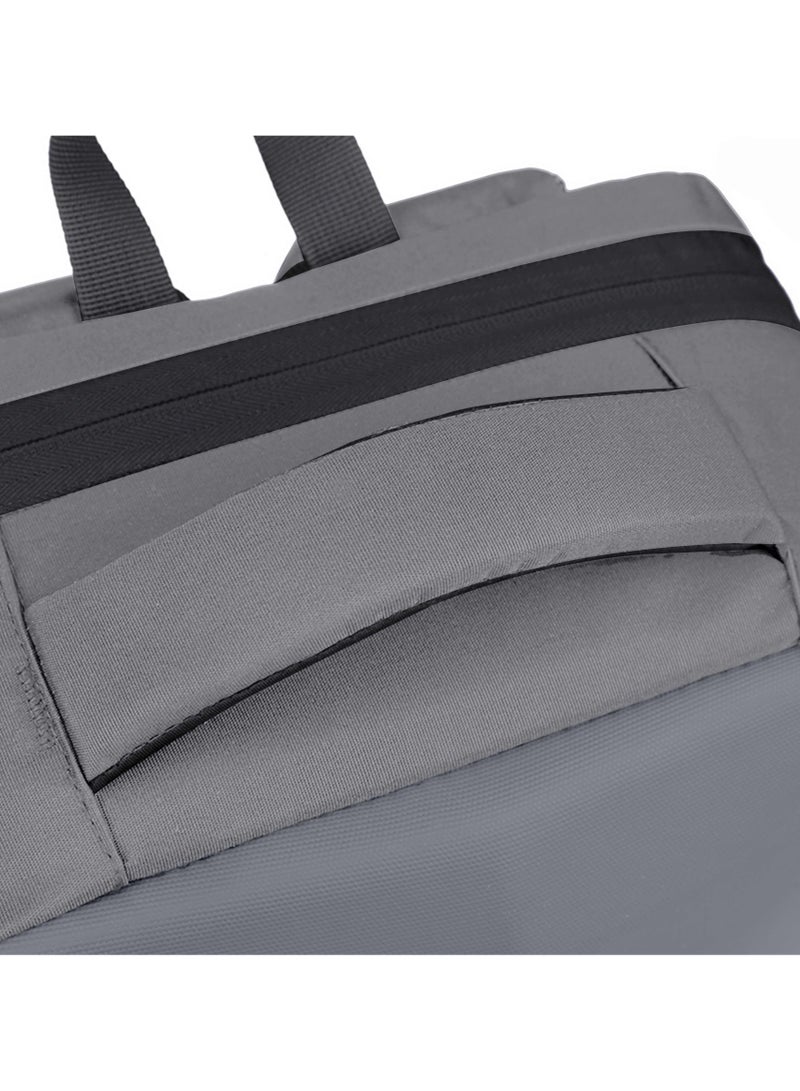 هايك Semi Hard 16-inch Unisex Laptop Backpack with Built in Combination lock and USB/ Headphone Port Daypack for Travel, Office and Business, HK2252-Light Grey - Image 5