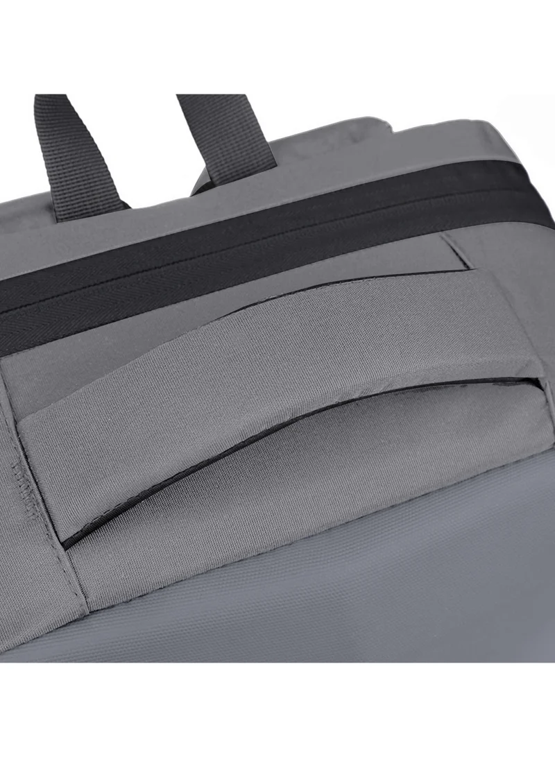 Hike Grey Semi Hard 16-inch Unisex Laptop Backpack with Built in Combination lock and USB/ Headphone Port Daypack for Travel, Office and Business, HK2252, Light Grey for Men | Best Price UAE