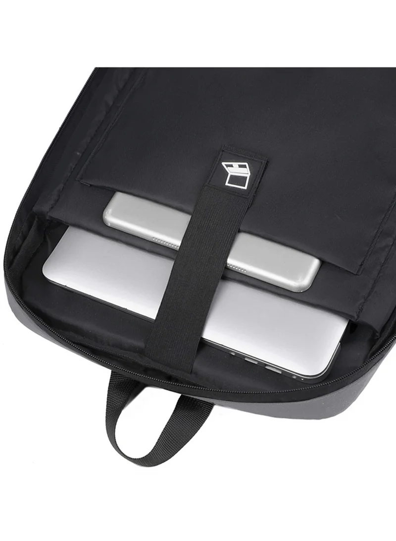 Hike Grey Semi Hard 16-inch Unisex Laptop Backpack with Built in Combination lock and USB/ Headphone Port Daypack for Travel, Office and Business, HK2252, Light Grey for Men | Best Price UAE