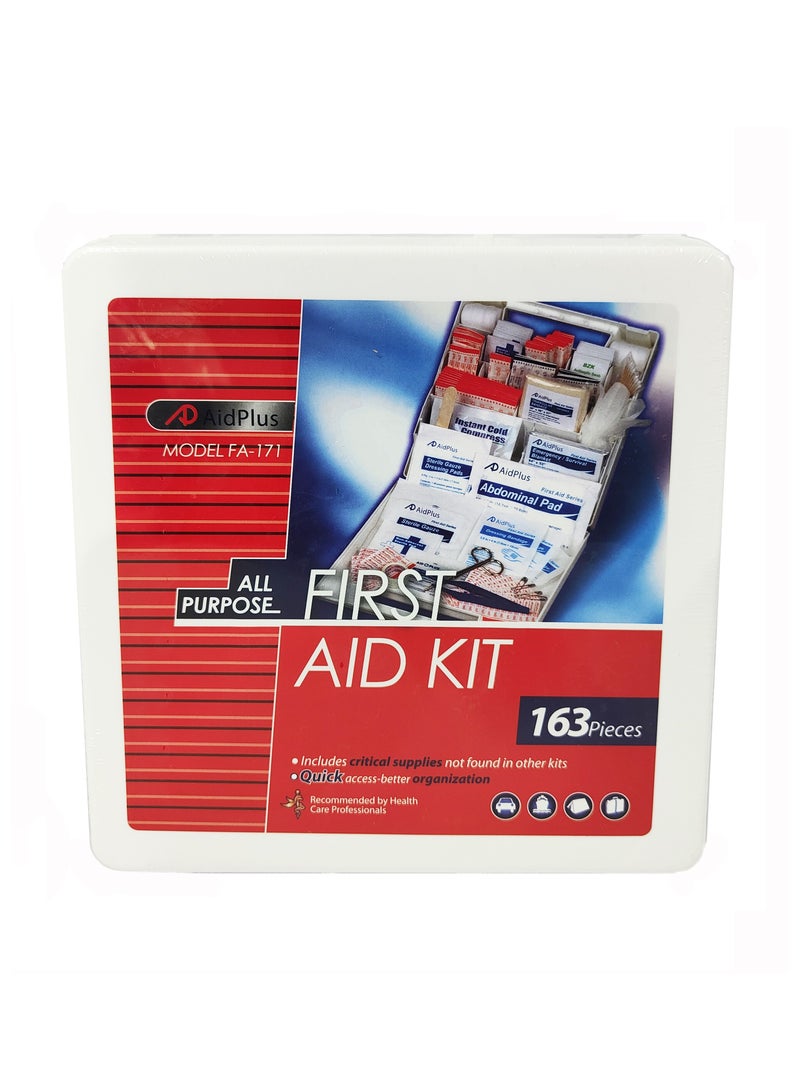 AidPlus FA-171 First Aid Kit 50 Person 163 Pieces - Image 1