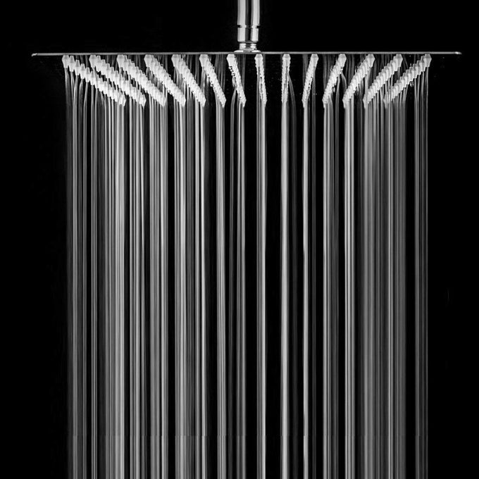 RSH_01 ULTRA SLIM STAINLESS STEEL 12 INCHS 30 CM OVERHEAD SHOWER FOR BATHROOM RAIN SHOWER HEAD SQUARE WITHOUT SHOWER ARM CHROME FINISH SIZE 12 INCHMATERIALCOLOR SILVER