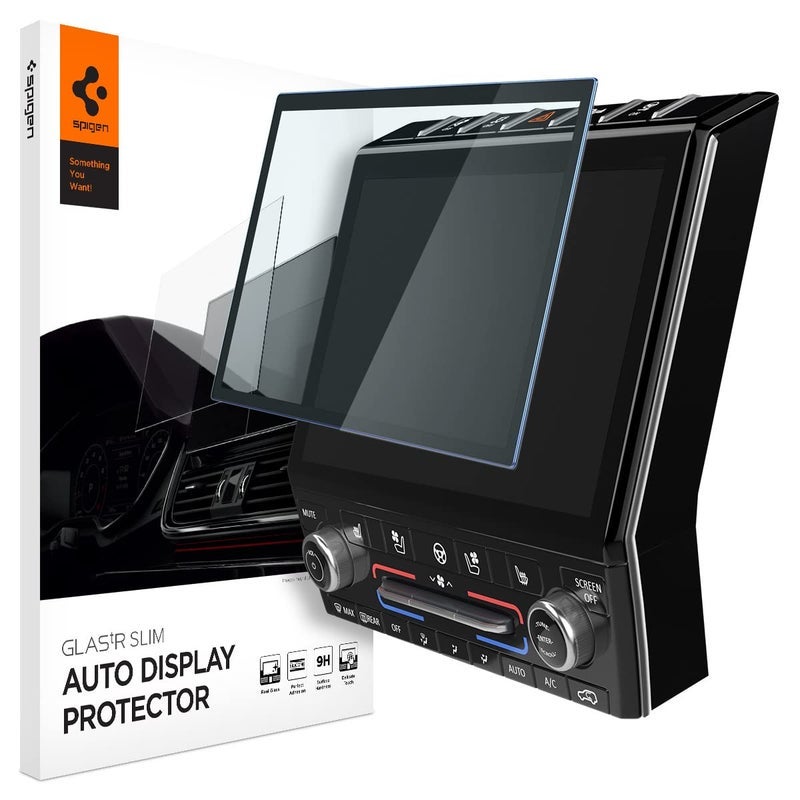 Spigen Tempered Glass Screen Protector [GlasTR Slim] designed for Jeep Grand Cherokee (2021/2022/2023/2024/2025) 10.1 inch Dashboard Touchscreen - Matte/Anti Finger Print - Image 1