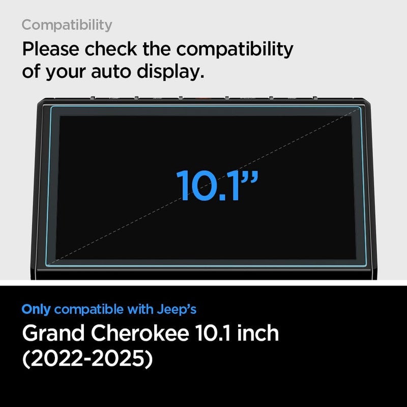 Spigen Tempered Glass Screen Protector [GlasTR Slim] designed for Jeep Grand Cherokee (2021/2022/2023/2024/2025) 10.1 inch Dashboard Touchscreen - Matte/Anti Finger Print - Image 2