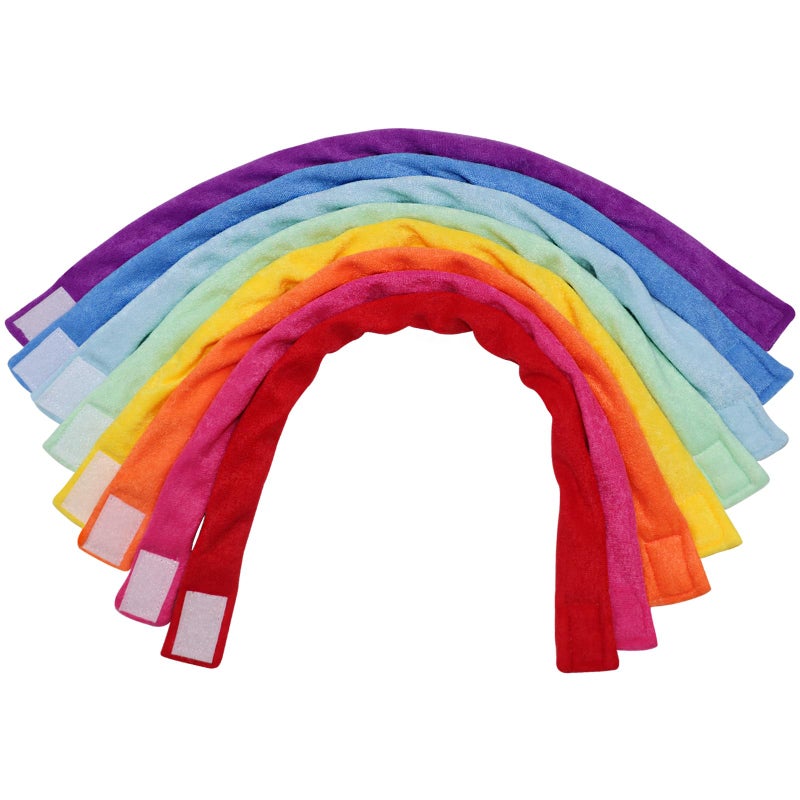 Chew Necklace for Sensory Kids 8 Pack Terry Cloth Teething Chewy Necklaces for Boys Girls to Chewing Absorbent Fabric Bands Sensory Products for Chewers with Autism ADHD SPD fidgeting Anxiety