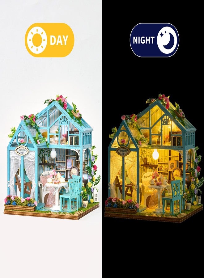 BenBen DIY Miniature House Kit, Mini House Building Kit for Adults, Model Craft Kits with Furniture, Tiny Dollhouse Diorama to Build for Hobbies, Gifts for Family and Friends(Garden Tea House) - Image 4