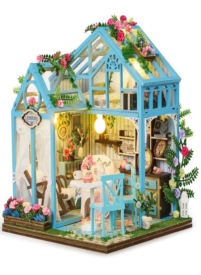 BenBen DIY Miniature House Kit, Mini House Building Kit for Adults, Model Craft Kits with Furniture, Tiny Dollhouse Diorama to Build for Hobbies, Gifts for Family and Friends(Garden Tea House) - Image 1