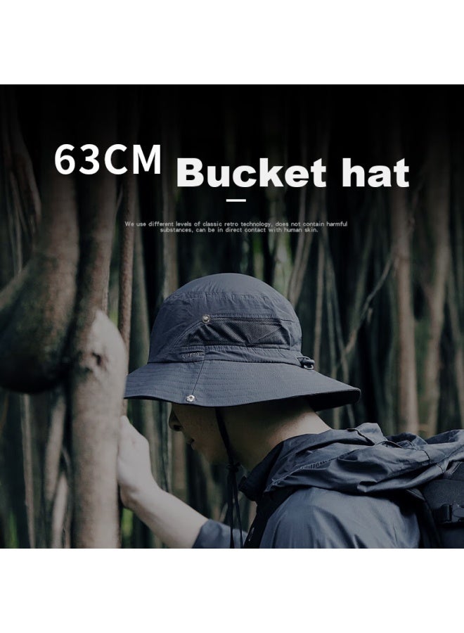 Tactical Bird Zhanshuniao Large Head Cirference Summer Outdoor Fisherman Hat, Men's Hiking And Mountaineering Sun Protection Hat, Women's Thin Sunshade Fishing Hat - Image 3