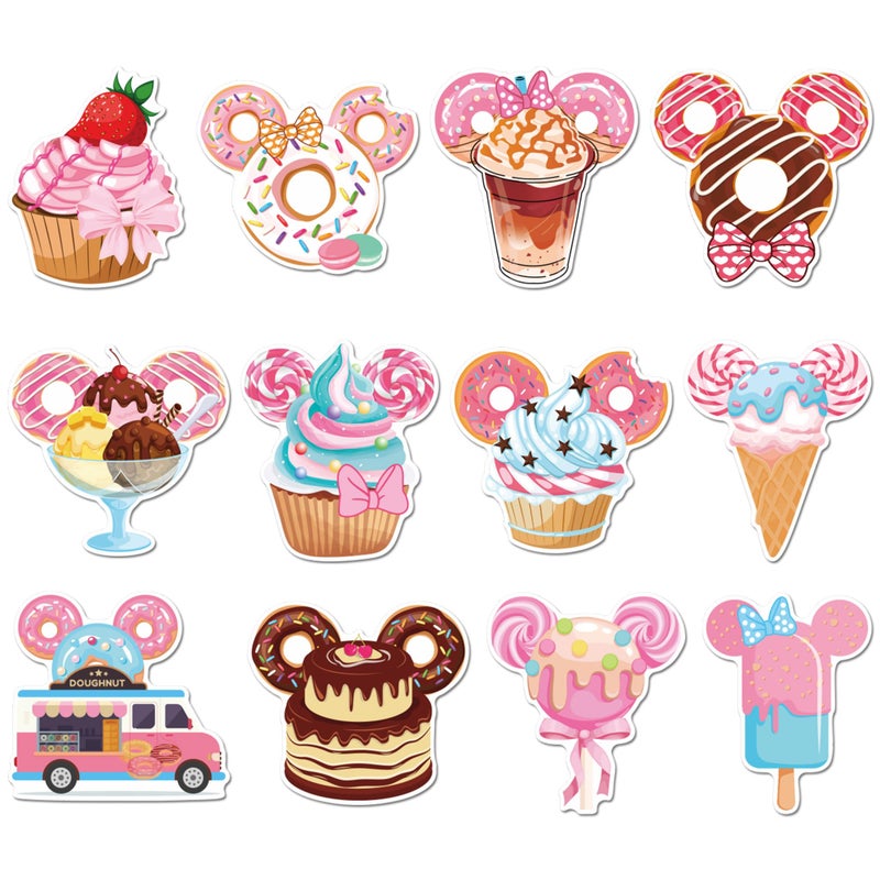 HemerVows 12 Pcs Cruise Door Decorations Magnetic, Sweet Dessert Donut Cupcake Ice Cream Cruise Ship Door Magnets, Fun Candy Themed Magnetic Ship Cabin Signs Fridge Magnets Decor - Image 1