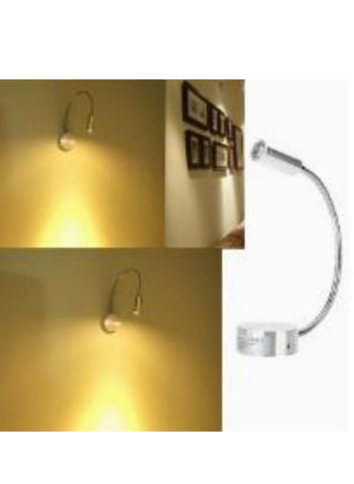 Loquat LED bedside reading wall light with 3 plugs and switches, suitable for bedrooms, offices, workbenches, and studios - Image 2