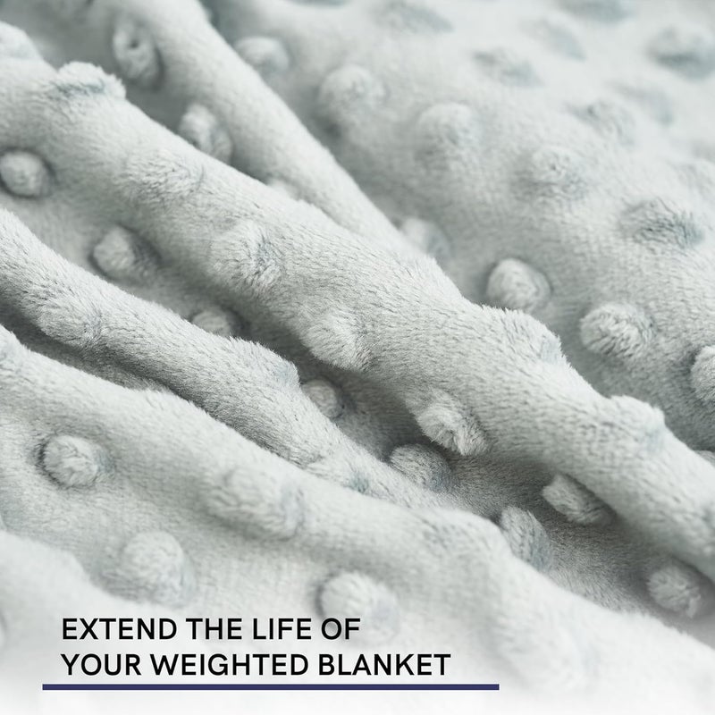 YnM Fuzzy Duvet Cover for Weighted Blankets (Lattice Scroll 41''x60'') - Image 4